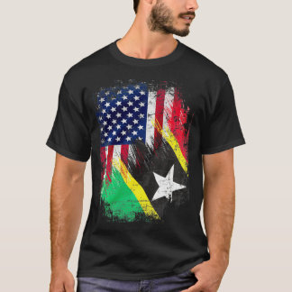 Vintage Saint Kitts and Nevis And American With Fl T-Shirt