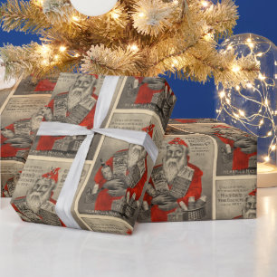 Vintage Saint Nick Ad Wrapping Paper