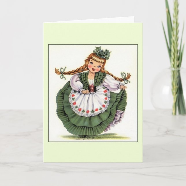 Vintage Saint Patrick's Day Note Card (Front)