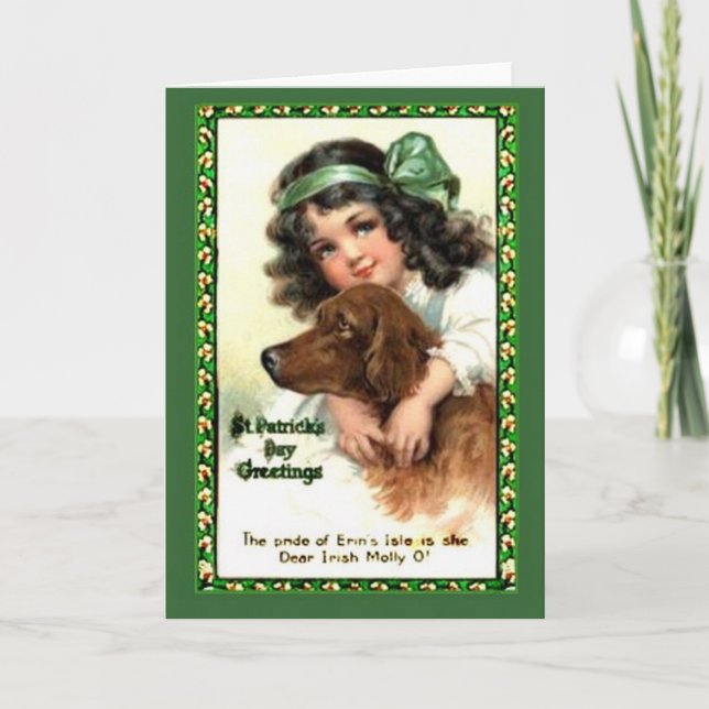Vintage Saint Patrick's Day Notecard (Front)