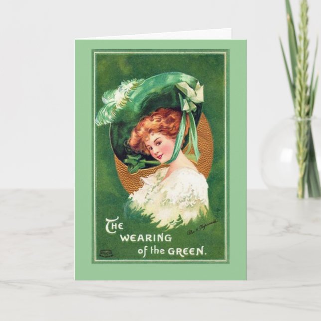 Vintage Saint Patrick's Day Notecard (Front)