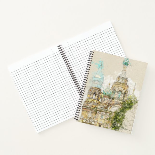 Vintage Saint Petersburg Church Sketch Notebook  (Inside)