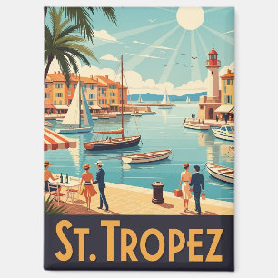 Vintage Saint-Tropez France Travel Magnet