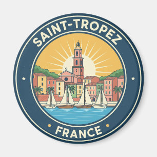 Vintage Saint-Tropez France Travel Magnet