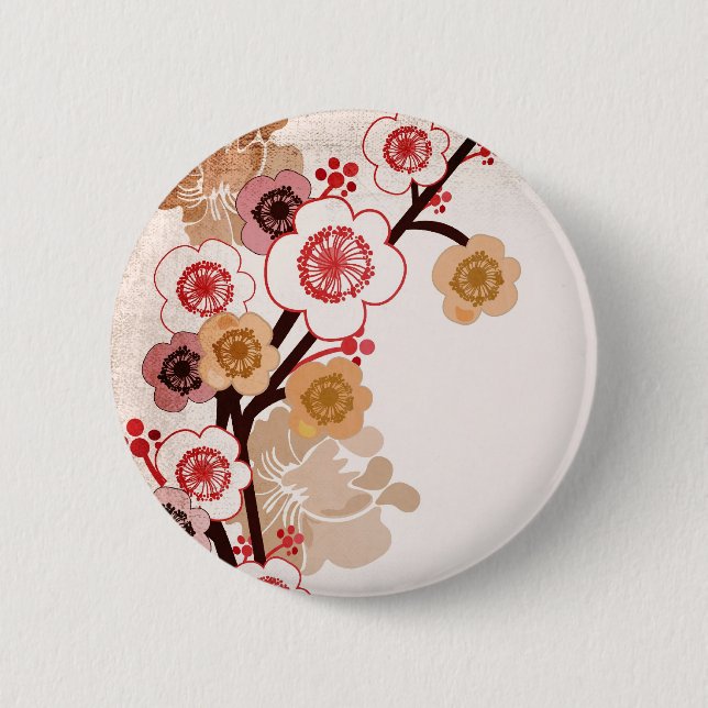 Vintage sakura Button (Front)