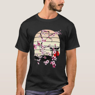 Vintage Sakura Cherry Blossom Art Retro On Sunset T-Shirt