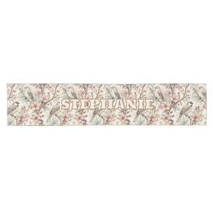 Vintage Sakura Cherry Blossom & Bird Aesthetic 2 Short Table Runner