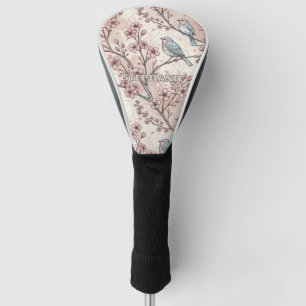 Vintage Sakura Cherry Blossom & Bird Aesthetic 5 Golf Head Cover