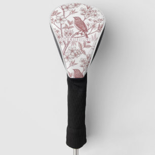 Vintage Sakura Cherry Blossom & Bird Aesthetic Golf Head Cover