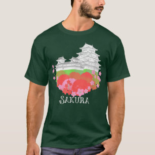Vintage Sakura Cherry Blossom Japanese Temple T-Shirt