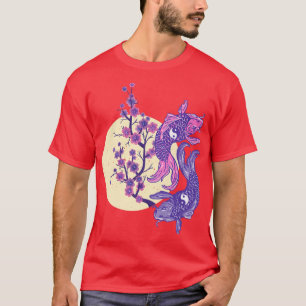 Vintage Sakura Cherry Blossom with kois T-Shirt