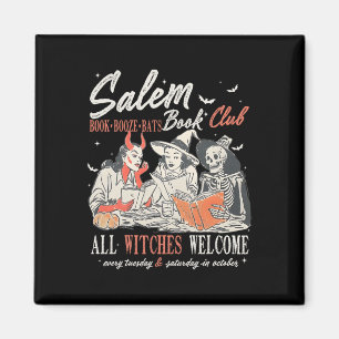 Vintage Salem Book Club Witchy Witch Spooky Season Magnet