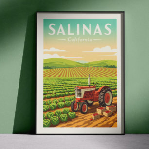 Vintage Salinas California Poster