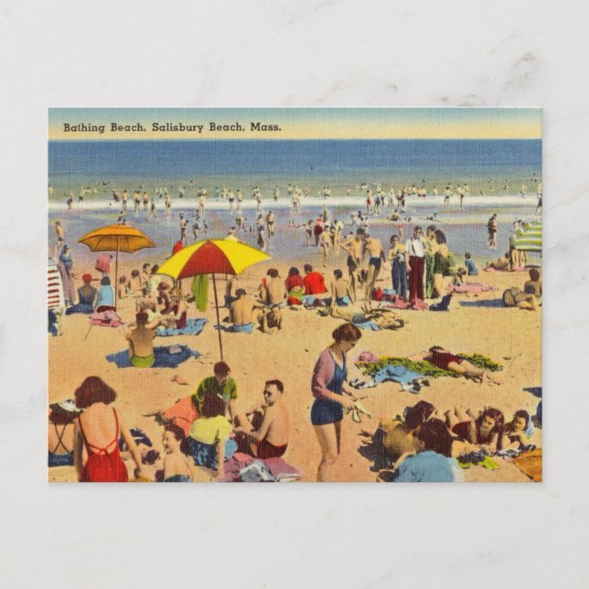 Vintage, Salisbury Beach, Massachusetts Postcard (Front)