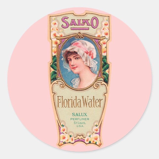 Vintage Salko Florida Water Perfume Label (Front)