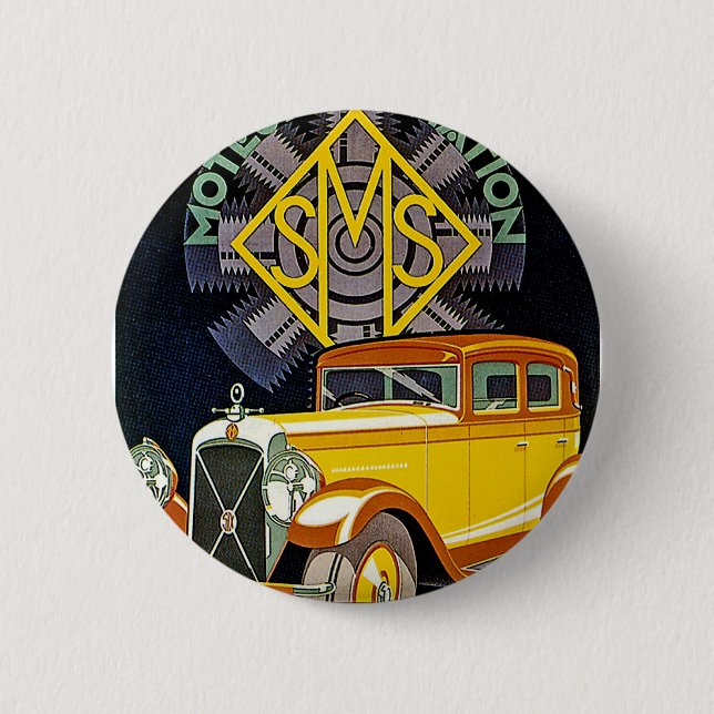 Vintage Salmson Automobile Ad 6 Cm Round Badge (Front)