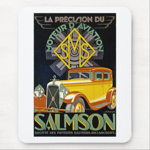 Vintage Salmson Automobile Ad Mouse Pad