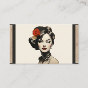 Vintage Salon Beauty Hairstylist Parlour Cosmetics Business Card