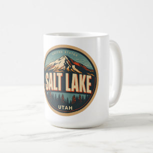 Vintage Salt Lake City Ski nature Utah skiing gift Coffee Mug
