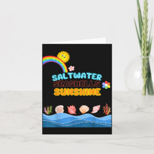 Vintage Saltwater Seashells Sunshine Funny Summer Card