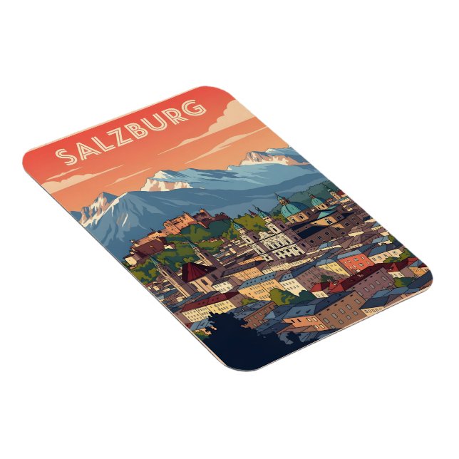 Vintage Salzburg Austria Magnet (Right Side)
