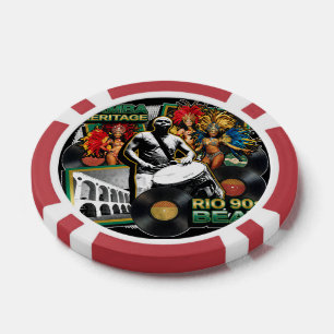 Vintage Samba Culture Heritage Rio de Janeiro Poker Chips