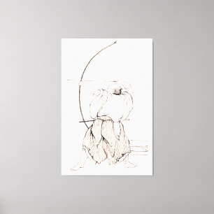 Vintage Samurai Archer Canvas Print