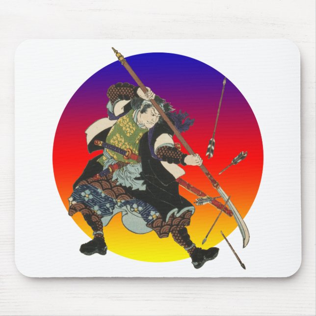 Vintage Samurai Mouse Pad (Front)