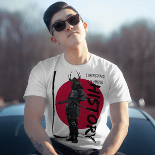 Vintage samurai red rising sun Inspiring Graphic T-Shirt