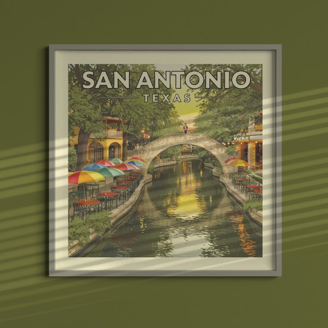 Vintage San Antonio Texas Poster (Creator Uploaded)