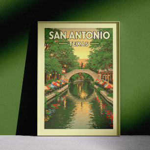 Vintage San Antonio Texas Poster