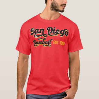 Vintage San Diego Baseball Est1969 Baseball Lover T-Shirt