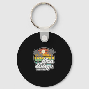 Vintage San Diego Beach California Surfing Retro S Key Ring