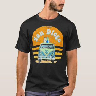 Vintage San Diego Hippie Van Beach Surfer T-Shirt