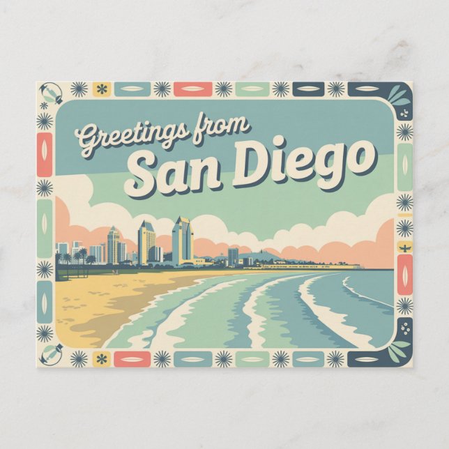 Vintage San Diego Postcard | Greetings from (Front)
