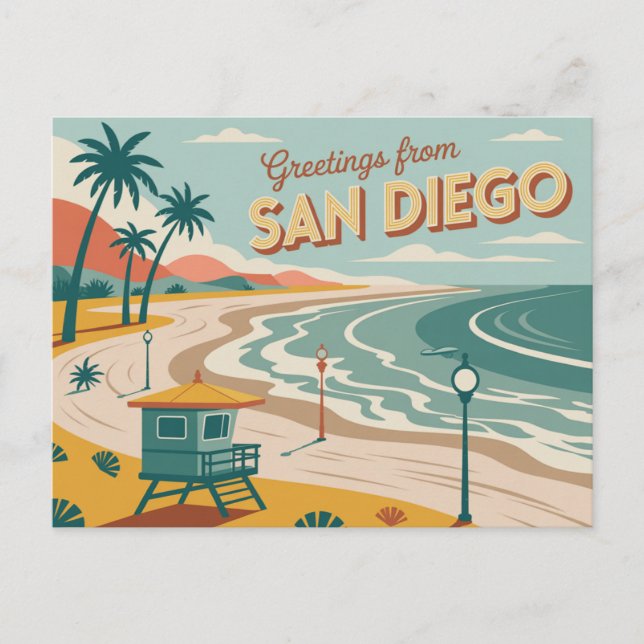 Vintage San Diego Postcard | Greetings from (Front)