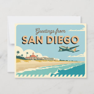 Vintage San Diego Postcard Greetings from