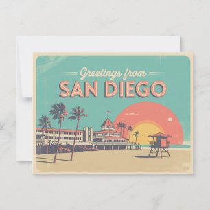 Vintage San Diego Postcard Greetings from