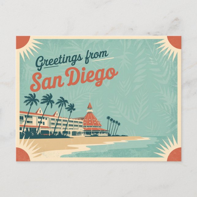 Vintage San Diego Postcard | Greetings from (Front)