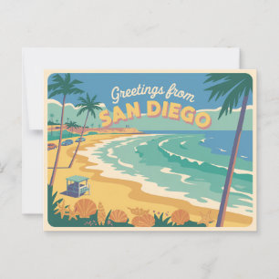 Vintage San Diego Postcard Greetings from