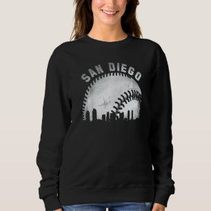 Vintage San Diego Skyline City Baseball   Sweatshirt