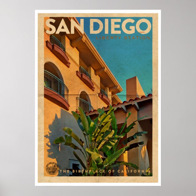 Vintage San Diego Travel Poster (Front)