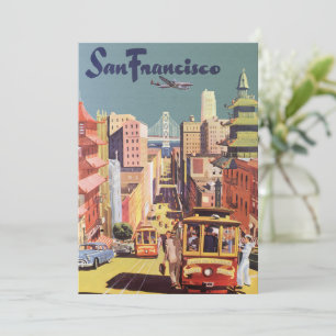 Vintage San Francisco Cable Car Housewarming Party Invitation