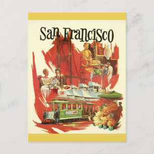 Vintage San Francisco California City Landmarks Postcard