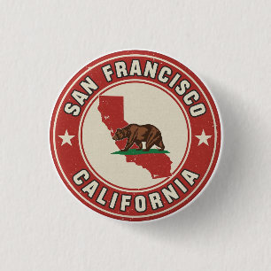 Vintage San Francisco, California gifts 3 Cm Round Badge