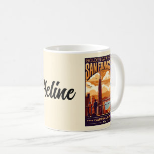 Vintage San Francisco City couple, California Coffee Mug