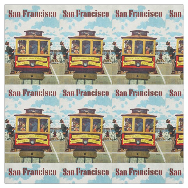 Vintage San Francisco customisable fabric (Swatch)