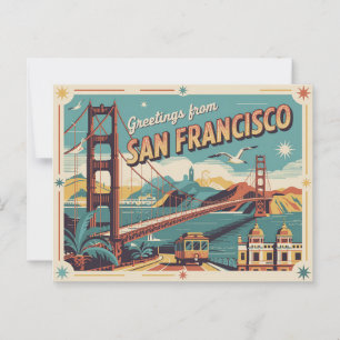 Vintage San Francisco Postcard Greetings from