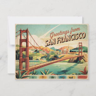 Vintage San Francisco Postcard Greetings from