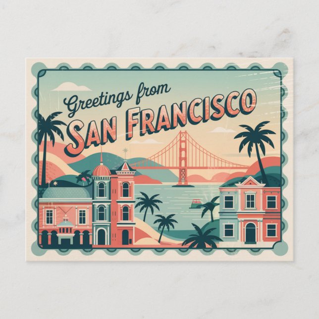 Vintage San Francisco Postcard | Greetings from (Front)